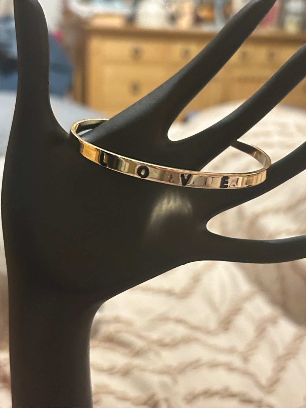 BUNDLE - 1. Gold Plated Stamped “Love”-Bracelet! 2. Rose Gold Bangle Bracelet!